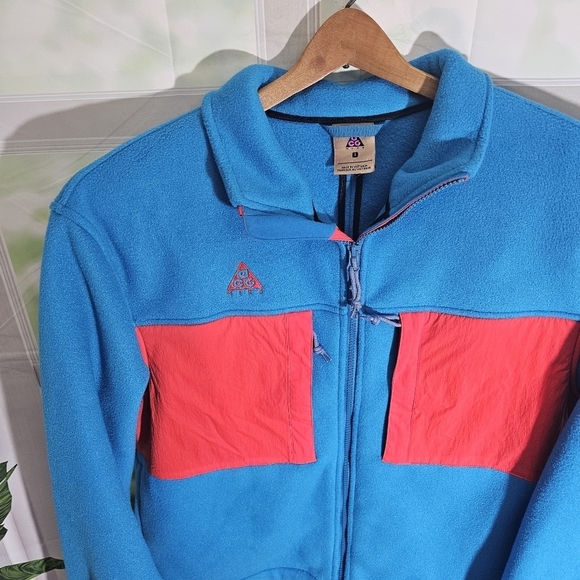 Nike ACG Other - VTG Nike ACG Jacket Microfleece Full Zip Fleece Imperial‎ Blue/ Red Mens Small